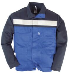 LNG Schutzausrüstung: Variante 1 Jacke (für den Sommer geeignet) : HB Flammschutz-Jacke Indura marine/royalblau , antistatik