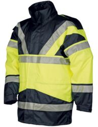 LNG Schutzausrüstung: Variante 2 Jacke (für den Winter geeignet): Sioen Parka Skollfield gelb/marine