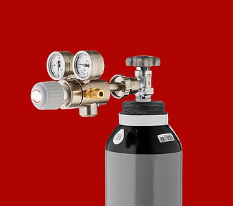 Equipment Gasentnahme an Gasflasche