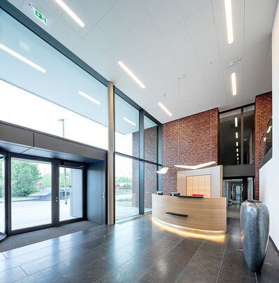 Foyer der Unternehmenszentrale in Münster