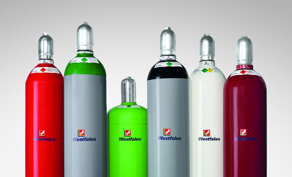Gas-Versorgung in Flaschen