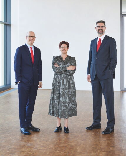  Photo 2: The Management Board of the Westfalen Group (from left): Jesko von Stechow (Finance & Accounting, Human Resource Management and Legal; Compliance), Dr. Meike Schäffler (Production; Engineering, IT and Innovation Management) and Dr. Thomas Perkmann (Chairman).