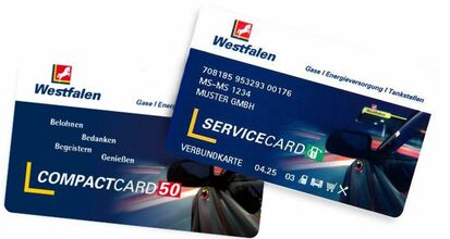 Westfalen Tank- und Ladekarte WSC eCharge und Westfalen Compact-Card 50
