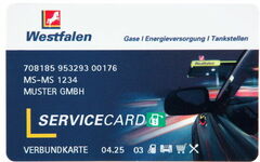Tankkarte: Westfalen Service-Card + eCharge