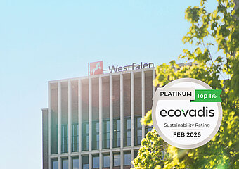 Platin-Medaille von EcoVadis für Nachhaltigkeitsaktivitäten der Westfalen Gruppe