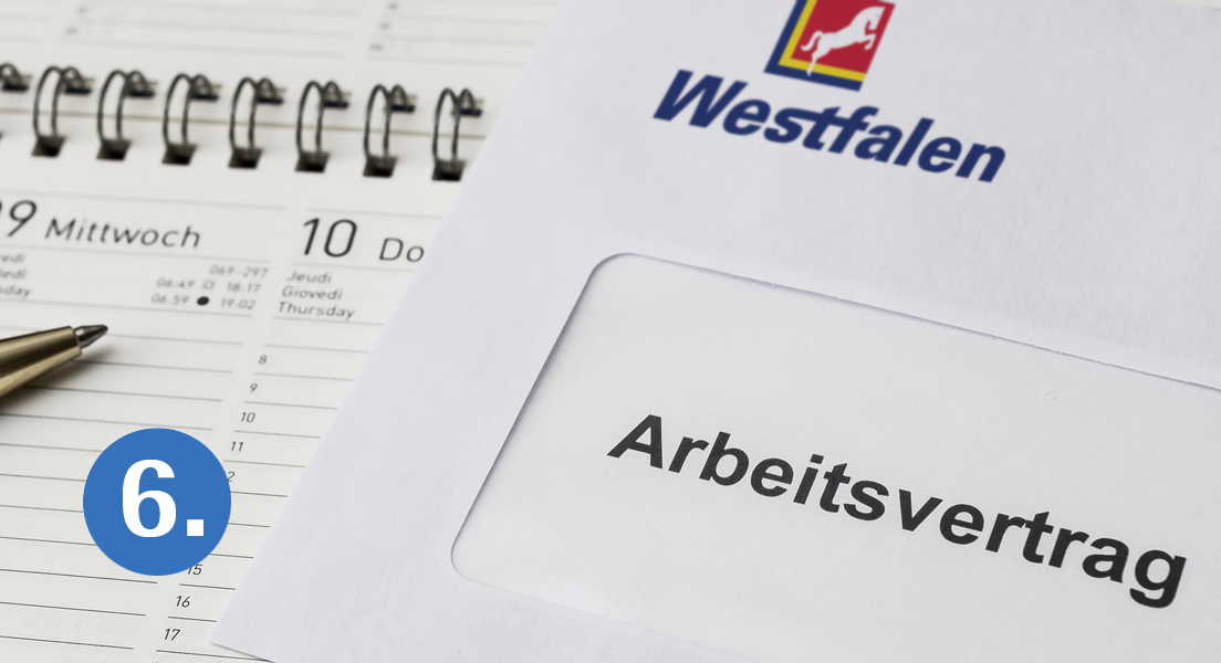 Arbeitsvertrag von der Westfalen AG