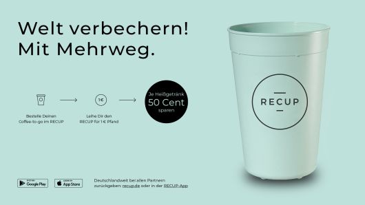 Als Kennenlern-Angebot gibt es an Tankstellen der Westfalen Gruppe bis zum 30. September 50 Cent Rabatt je Heißgetränk im RECUP-Mehrwegbecher.