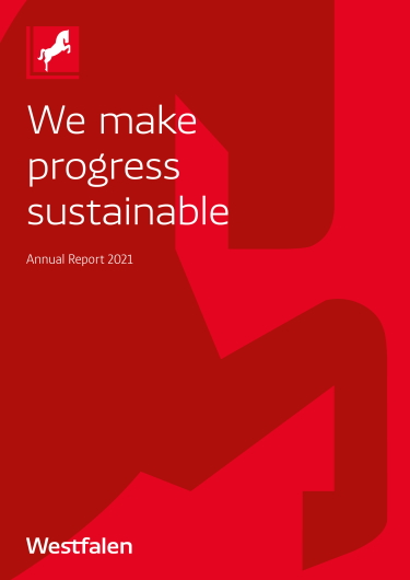 Photo 1: Westfalen Annual Report 2021 "We make progress sustainable".