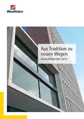 Geschäftsbericht 2013 Westfalen Gruppe