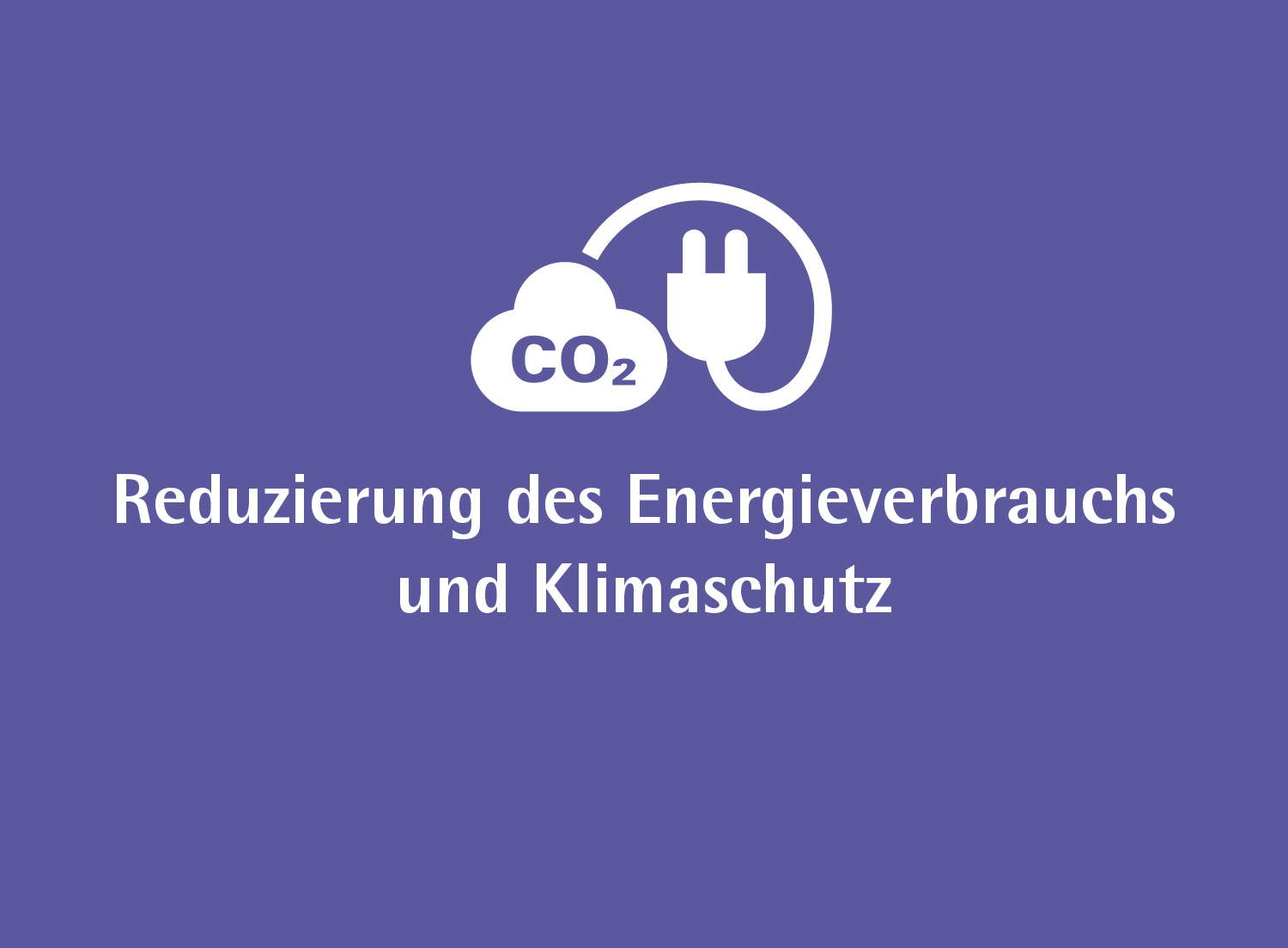 Reduzierung des Energieverbrauchs und Klimaschutz